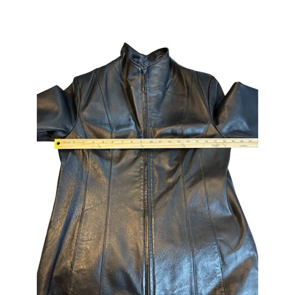 East 5th Womens Medium Genuine Leather Black Jacket - Picture 9 of 12